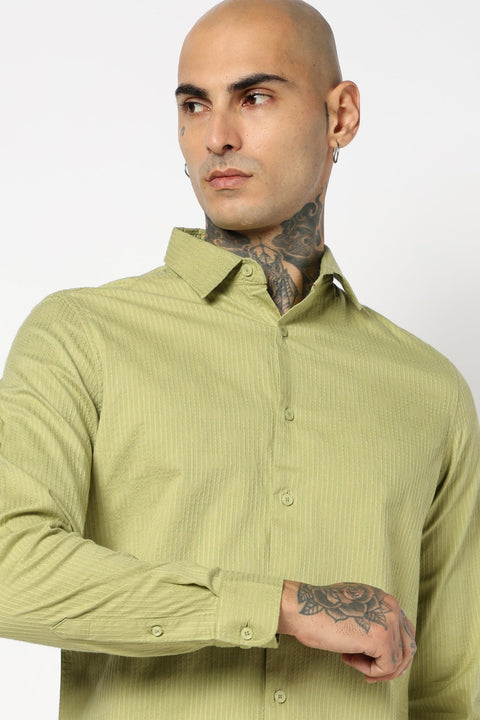 Mint Textured Full Sleeve Shirt - Shirt - 250731622