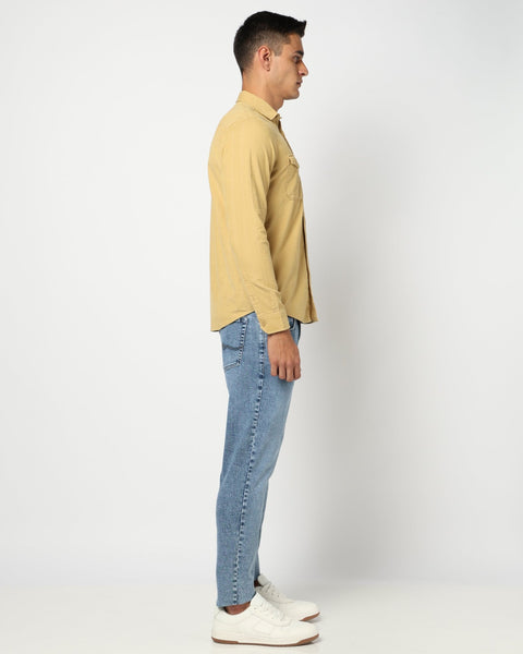 Mustard Double Pocket Utility Shirt - Shirts - 241129562