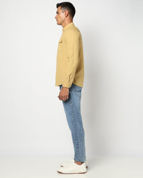 Mustard Double Pocket Utility Shirt - Shirts - 241129562