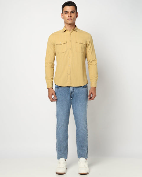 Mustard Double Pocket Utility Shirt - Shirts - 241129562