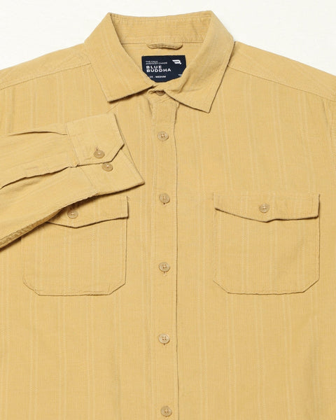 Mustard Double Pocket Utility Shirt - Shirts - 241129562