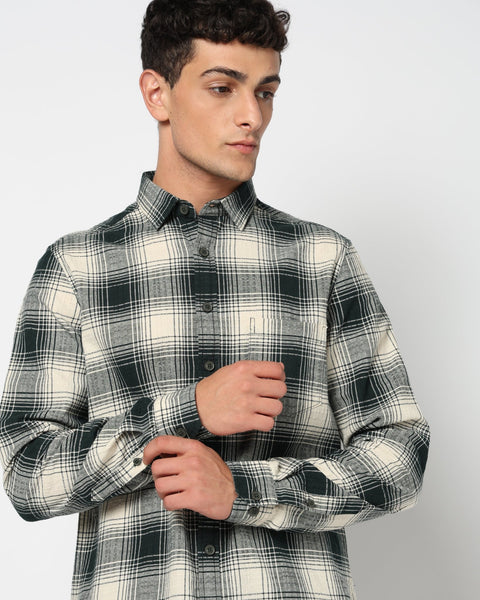 NOXEN Green Checkered Shirt - Shirt - 250331028