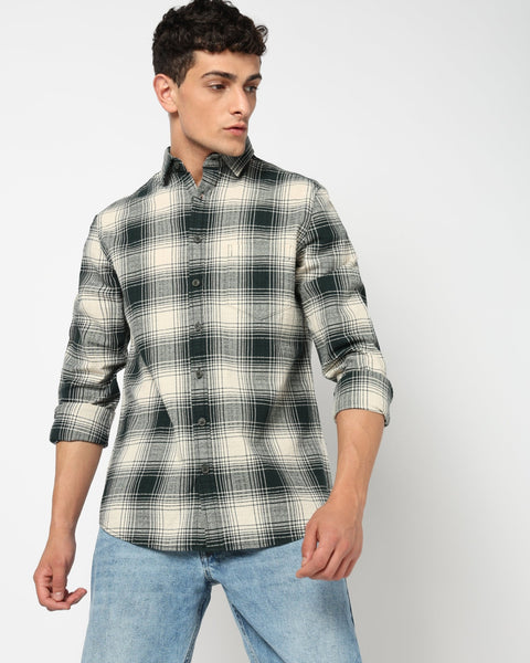 NOXEN Green Checkered Shirt - Shirt - 250331028