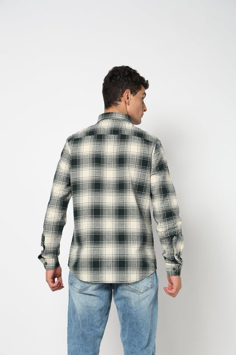 NOXEN Green Checkered Shirt - Shirt - 250331028