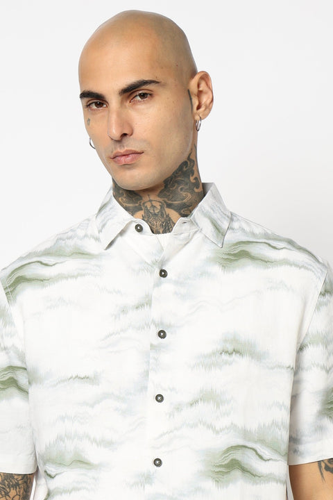 OFF WHITE PRINTED HALF SLEEVE SHIRT-Shirts - 250531223