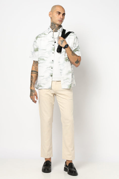 OFF WHITE PRINTED HALF SLEEVE SHIRT-Shirts - 250531223