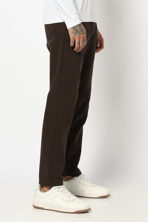 OLIVE PLAIN PLEATED MENS TROUSER - Trousers - 250740541