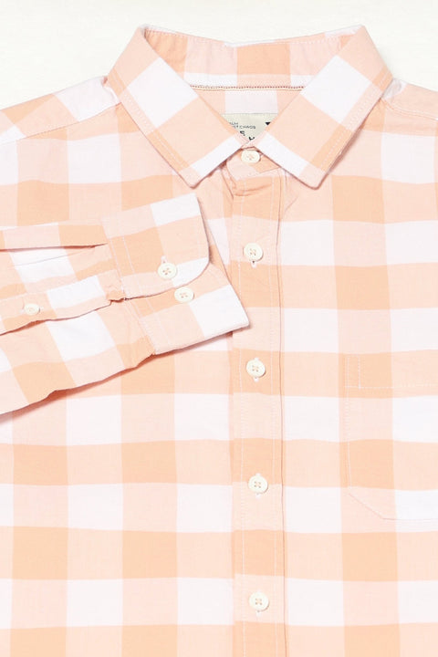 ORANGE BUFFALO CHECKERED COTTON SHIRT-Shirt - 250832001
