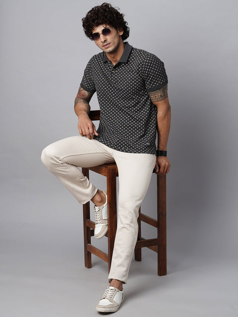 Overall Printed Polo T-shirt - T-Shirt - 221030517