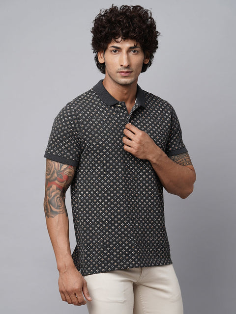 Overall Printed Polo T-shirt - T-Shirt - 221030517