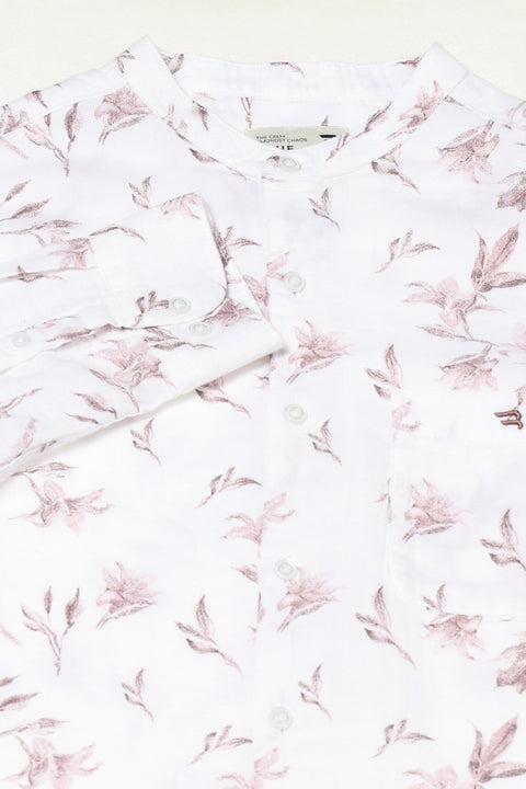 PINK BOTANICAL FLORAL PRINTED SHIRT-Shirt - 250731847