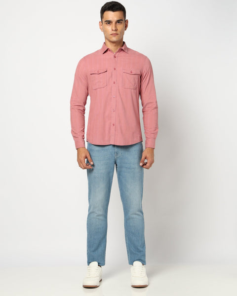 Pink Double Pocket Utility Shirt - Shirts - 241129572
