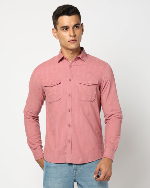 Pink Double Pocket Utility Shirt - Shirts - 241129572
