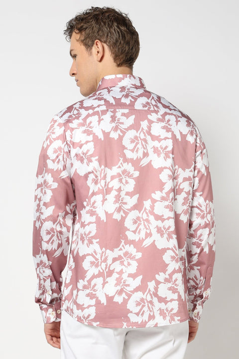 Pink Floral Printed Shirt - Shirts - 241230177