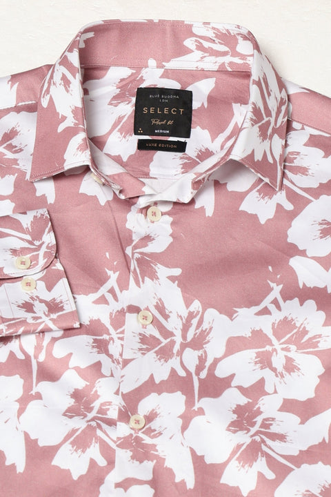 Pink Floral Printed Shirt - Shirts - 241230177