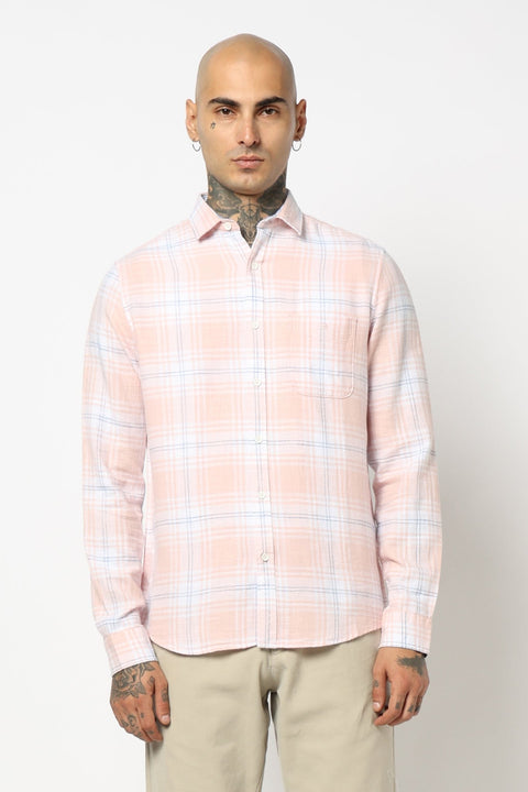 PINK WINDOWPANE CHECKERED SHIRT-Shirt - 250731921