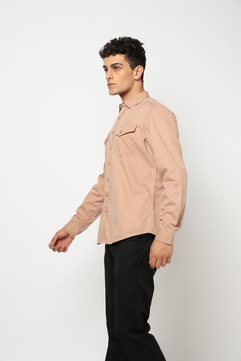 RENNO Light Peach Utility Shirt - Shirt - 241230004