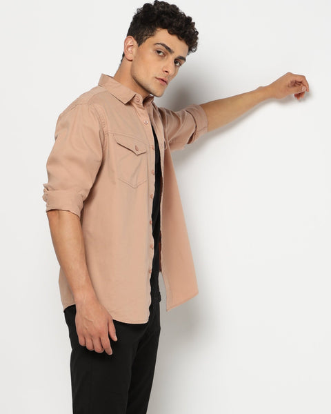RENNO Light Peach Utility Shirt - Shirt - 241230004