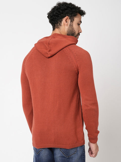Rust Solid Sweatshirt - Sweatshirt - 230760114