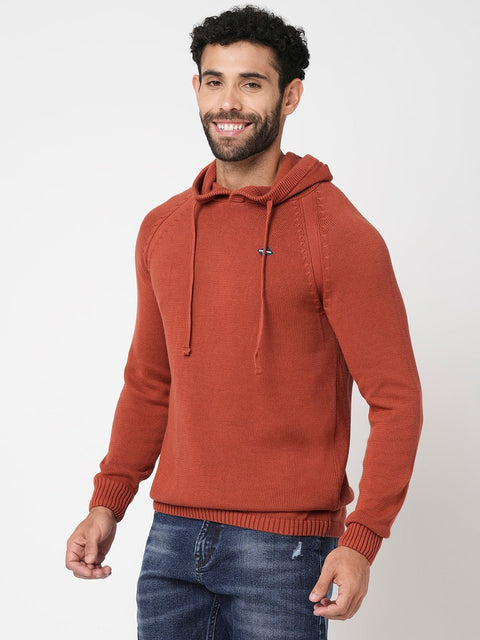 Rust Solid Sweatshirt - Sweatshirt - 230760114