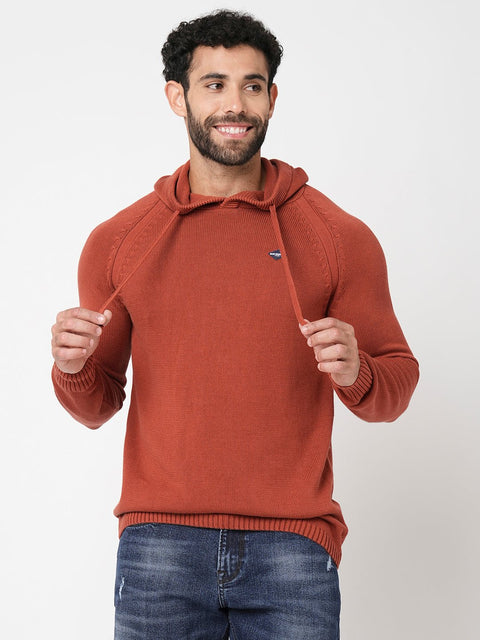 Rust Solid Sweatshirt - Sweatshirt - 230760114