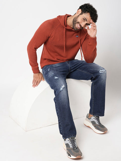 Rust Solid Sweatshirt - Sweatshirt - 230760114