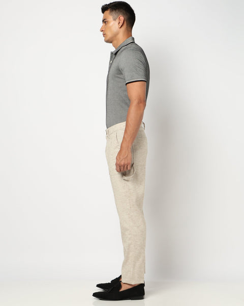 Sand Beige Relaxed Fit Trouser - Trouser - 250640319