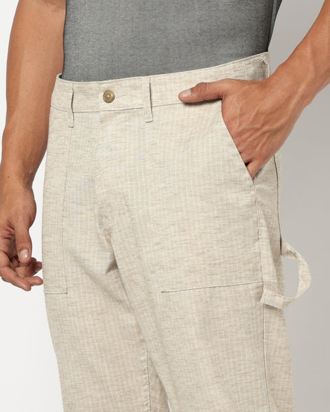 Sand Beige Relaxed Fit Trouser - Trouser - 250640319