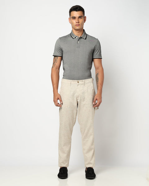 Sand Beige Relaxed Fit Trouser - Trouser - 250640319