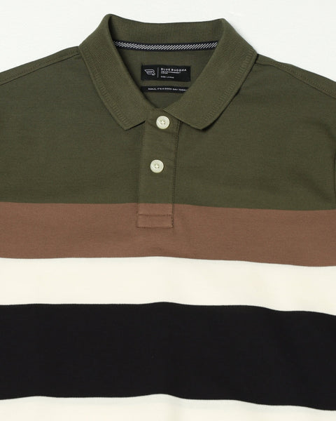 STRAVO Multi Striped Polo - T-Shirt - 2411300868