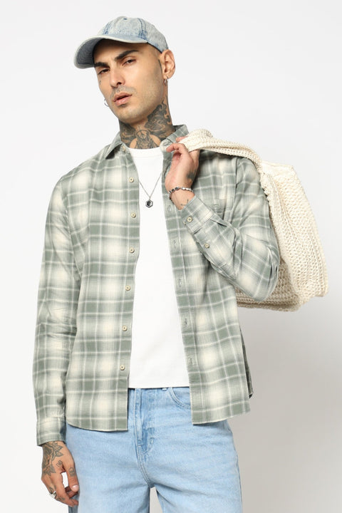 TEAL BUFFALO CHECKERED SHIRT-Shirt - 250731722