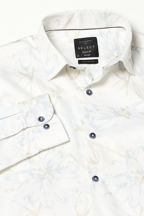 White Floral Print Tailored Shirt - Shirt - 241230147
