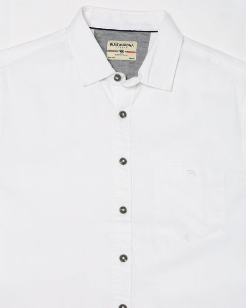 WHITE PLAIN TAILORED MENS SHIRT-Shirt - 240327230