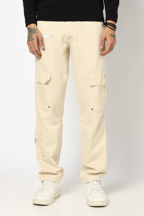 WHITE RELAXED CARGO - Cargo - 250610368
