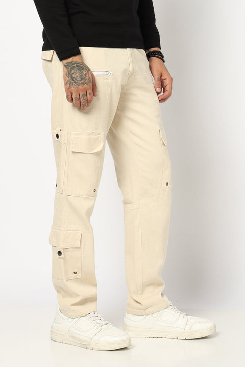 WHITE RELAXED CARGO - Cargo - 250610368
