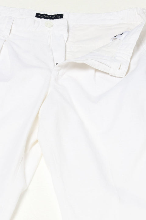 WHITE TRAVELLER FIT LINEN TROUSER - Trousers - 250740745