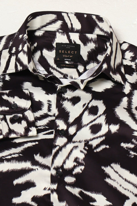 Wine Abstract Print Shirt - Shirts - 241230137