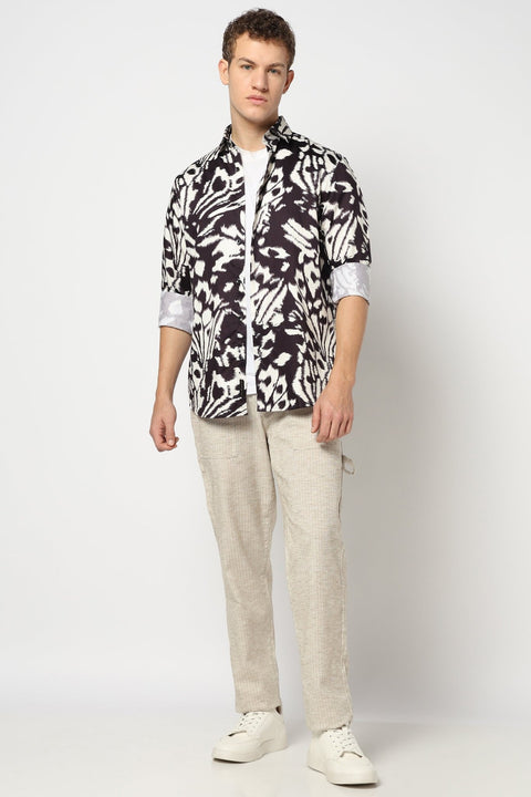 Wine Abstract Print Shirt - Shirts - 241230137