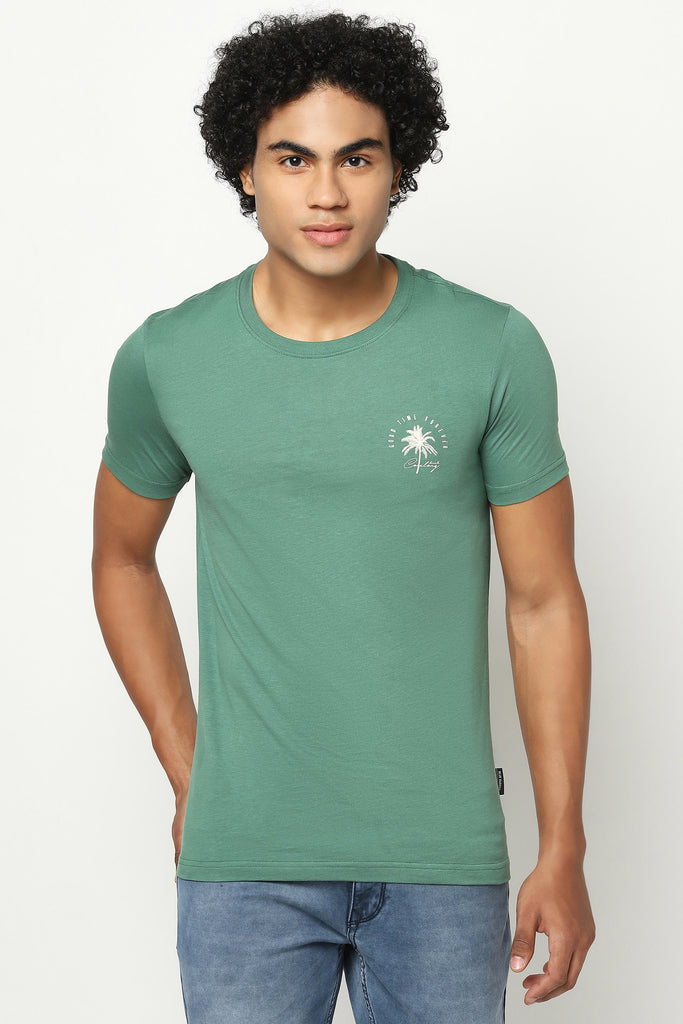 Mint Green Digital Print T-Shirt