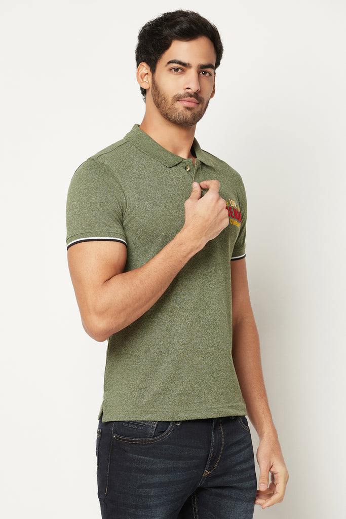 Olive Embroidered T-shirt 