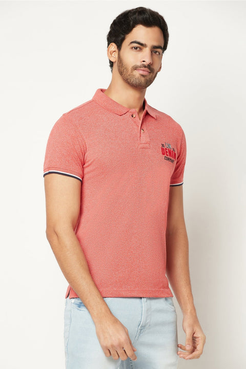 Coral Embroidered T-shirt - T-Shirt - 220930224