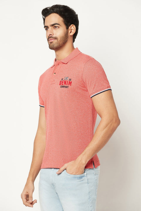 Coral Embroidered T-shirt - T-Shirt - 220930224