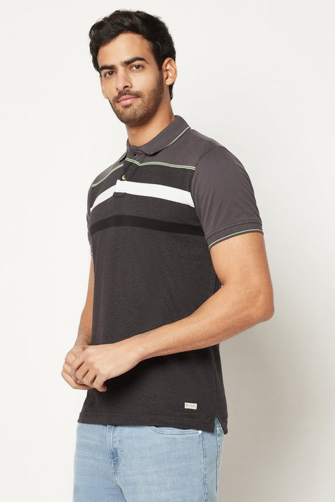Grey Striped T-shirt - T-Shirt - 221030418