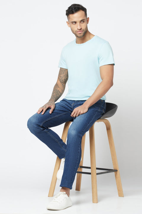 Mid Blue Slim Fit Jeans - Jeans - 221211106