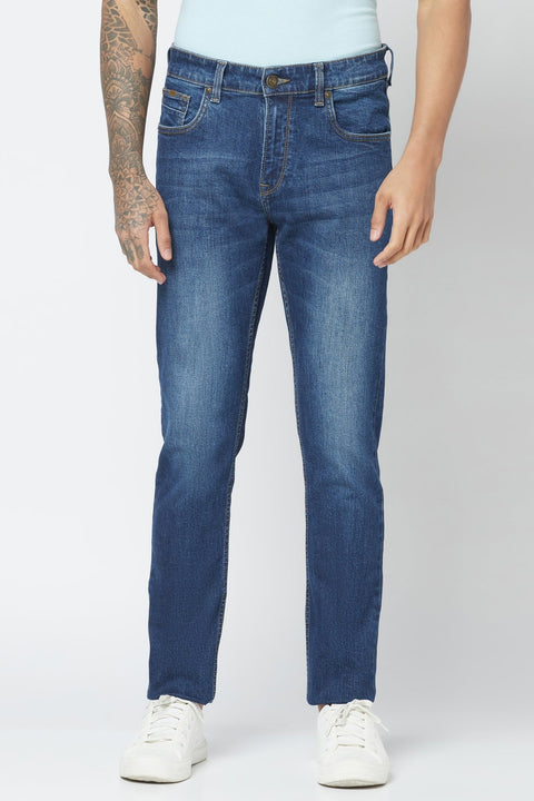Mid Blue Slim Fit Jeans - Jeans - 221211106