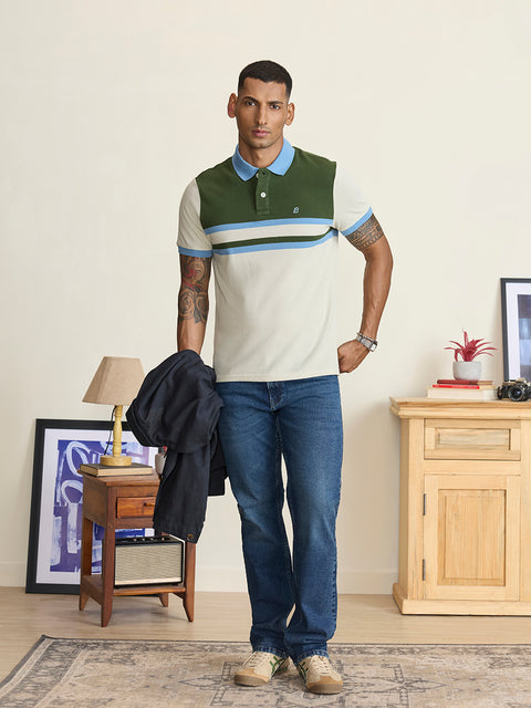 Smart Fit Striped Pique Polo