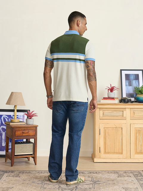 Smart Fit Striped Pique Polo