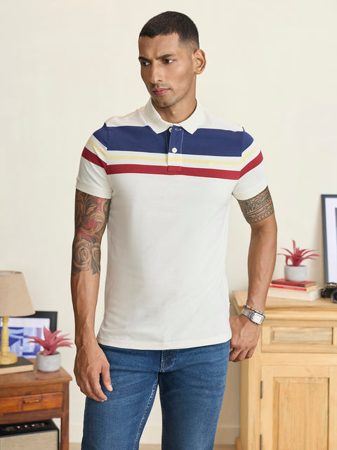 Striped Single Jersey Polo