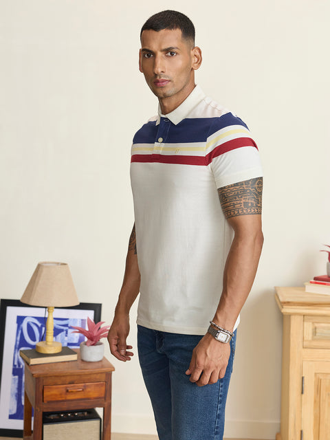 Striped Single Jersey Polo