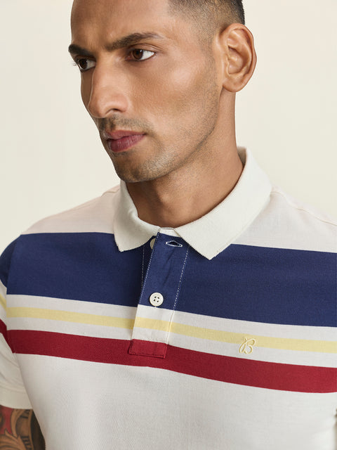 Striped Single Jersey Polo